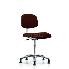 Task Chair: Vinyl, Burgundy