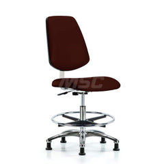 Task Chair: Vinyl, Burgundy