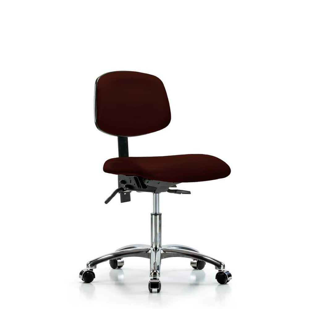 Task Chair: Vinyl, Burgundy