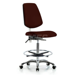 Task Chair: Vinyl, Burgundy