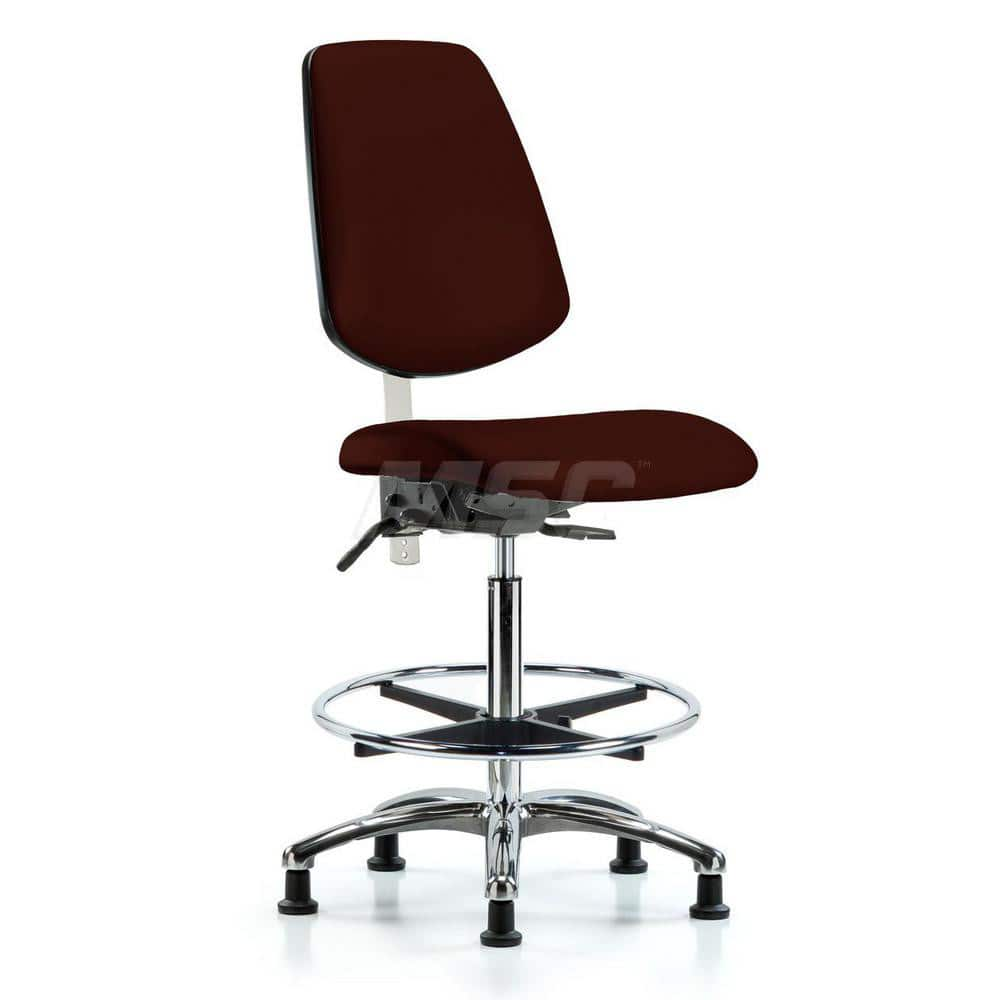 Task Chair: Vinyl, Burgundy