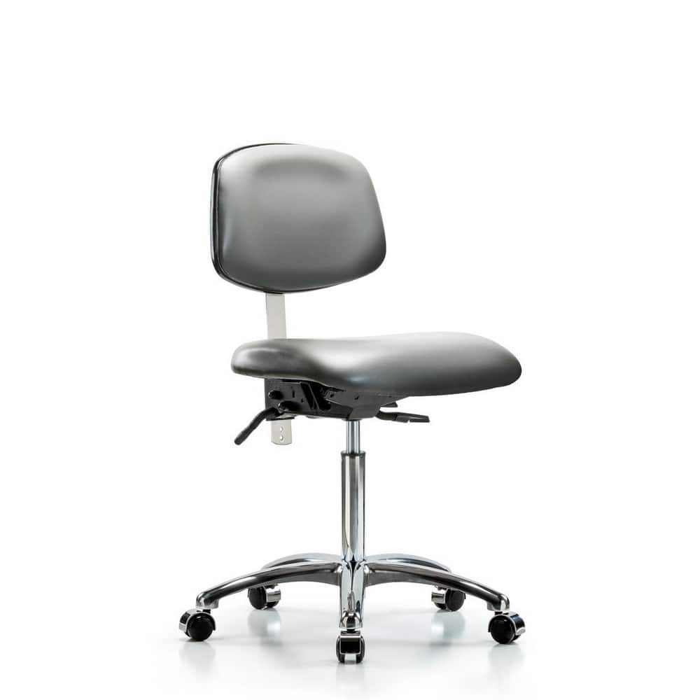 Task Chair: Vinyl, Sterling