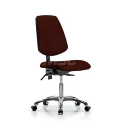 Task Chair: Vinyl, Burgundy