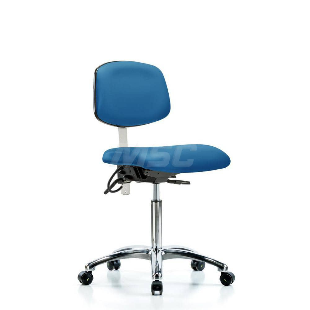 Task Chair: ESD Vinyl, Blue