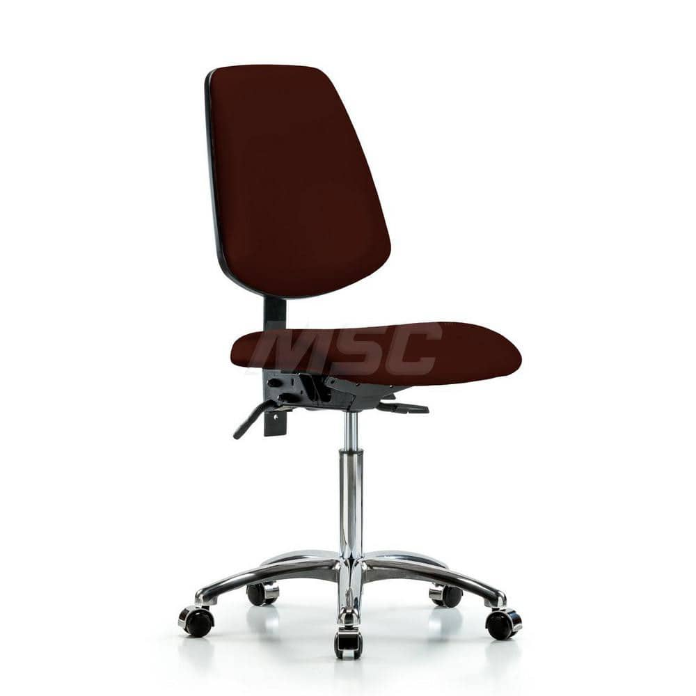 Task Chair: Vinyl, Burgundy