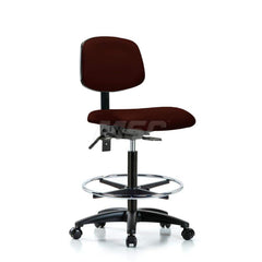 Task Chair: Vinyl, Burgundy