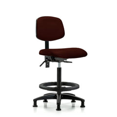 Task Chair: Vinyl, Burgundy