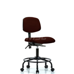 Task Chair: Vinyl, Burgundy