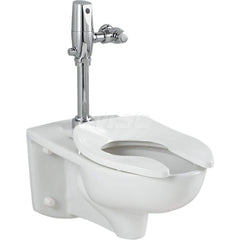 Toilets; Type: Toilet with Selectronic Exposed Battery Flush Valve; Bowl Shape: Elongated; Mounting Style: Wall; Gallons Per Flush: 1.1; Overall Height: 29-5/8; Overall Width: 14; Overall Depth: 26; Rim Height: 15; Trapway Size: 2-1/8; Rough In Size: 5.25