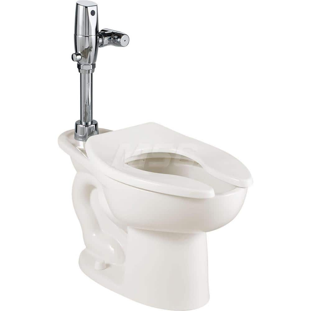 Toilets; Type: Toilet with Selectronic Battery Flush Valve; Bowl Shape: Elongated; Mounting Style: Floor; Gallons Per Flush: 1.1; Overall Height: 31-1/2; Overall Width: 14; Overall Depth: 28-1/4; Rim Height: 15; Trapway Size: 2-1/8; Rough In Size: 10.00 -