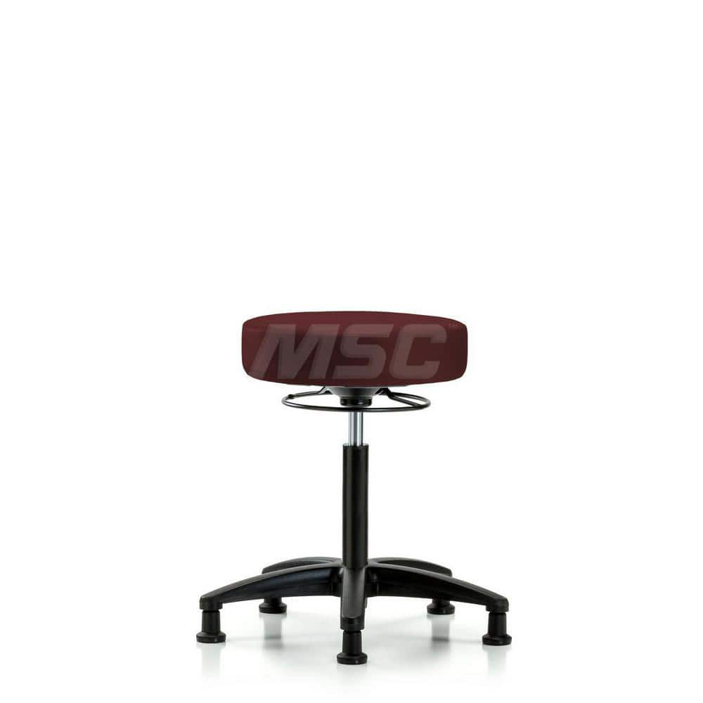 Lab Stool: Vinyl, 25″ Seat Width, 25″ Seat Depth Round Height