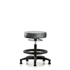 Lab Stool: Vinyl, 25″ Seat Width, 25″ Seat Depth Round Height