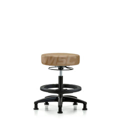 Lab Stool: Vinyl, 25″ Seat Width, 25″ Seat Depth Round Height