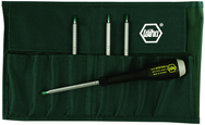 8 Piece - T6; T7; T8; T9; T10; T15; T20; T25 - ESD Safe Interchangeable Torx Blade Set in Canvas Pouch - Makers Industrial Supply