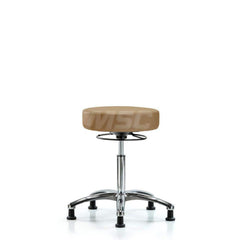 Lab Stool: Vinyl, 25″ Seat Width, 25″ Seat Depth Round Height