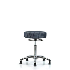 Lab Stool: Vinyl, 25″ Seat Width, 25″ Seat Depth Round Height