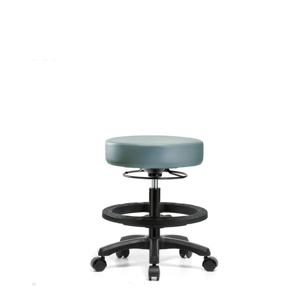 Lab Stool: Vinyl, 25″ Seat Width, 25″ Seat Depth Round Height