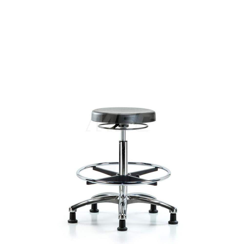 Lab Stool: Polyurethane, 25″ Seat Width, 25″ Seat Depth Round Height