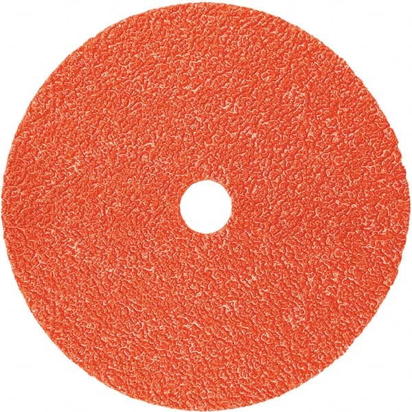 3M - 5" Diam, 7/8" Hole, 80+ Grit Ceramic Fiber Disc - Makers Industrial Supply