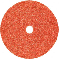 3M - 4-1/2" Diam, 7/8" Hole, 36+ Grit Ceramic Fiber Disc - Makers Industrial Supply