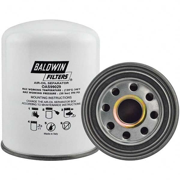 Baldwin Filters - M39 x 1.5 Thread 7-3/32" OAL x 5-1/2" OD Automotive Oil/Air Separator - Makers Industrial Supply