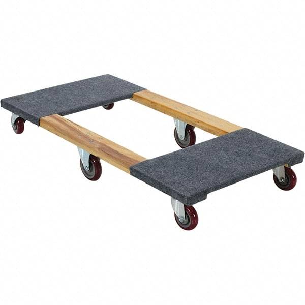 Vestil - 1,200 Lb Capacity Hardwood/Carpet Dolly - 48" Long x 24" Wide - Makers Industrial Supply