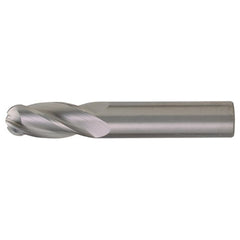 7/8″ Dia. × 7/8″ Shank × 3″ DOC × 6″ OAL, Carbide TiAlN, Spiral , 4 Flute, CW Helix, Round, Ballnose End Mill