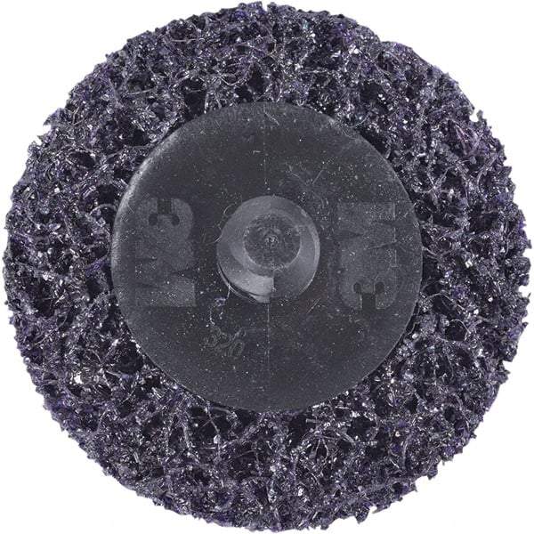 3M - 2" Extra Coarse Grade Silicon Carbide Deburring Disc - Hook & Loop Connection, Purple, 18,000 Max RPM - Makers Industrial Supply