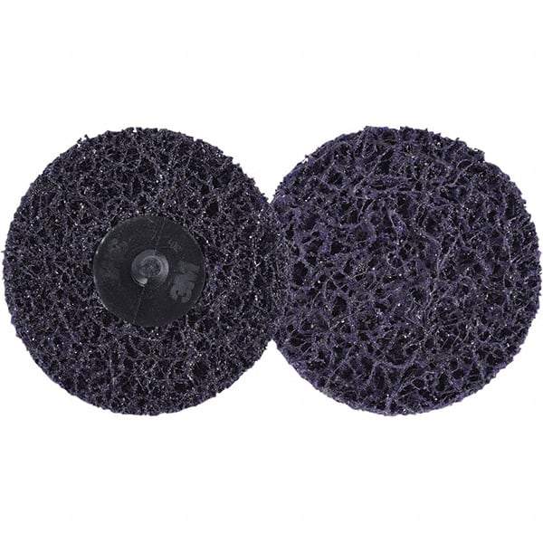 3M - 3" Extra Coarse Grade Silicon Carbide Deburring Disc - Hook & Loop Connection, Purple, 15,000 Max RPM - Makers Industrial Supply