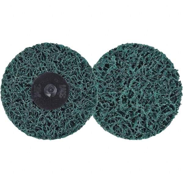 3M - 3" Extra Coarse Grade Aluminum Oxide Deburring Disc - Hook & Loop Connection, Green, 15,000 Max RPM - Makers Industrial Supply