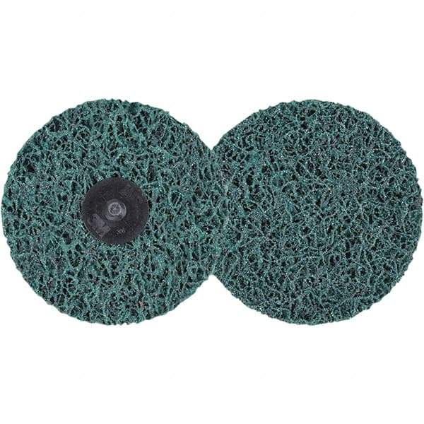 3M - 4" Extra Coarse Grade Aluminum Oxide Deburring Disc - Hook & Loop Connection, Green, 11,000 Max RPM - Makers Industrial Supply