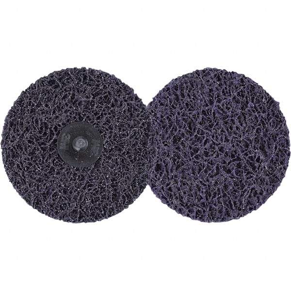 3M - 4" Extra Coarse Grade Silicon Carbide Deburring Disc - Hook & Loop Connection, Purple, 11,000 Max RPM - Makers Industrial Supply