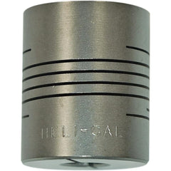 Heli-Cal - Flexible Coupling; Type: Set Screw Hub ; Maximum Bore Diameter (Inch): .313 ; Minimum Bore Diameter (Decimal Inch): 0.1875 ; Overall Length (Inch): 1-3/4 ; Material: Aluminum ; Series: MC - Exact Industrial Supply