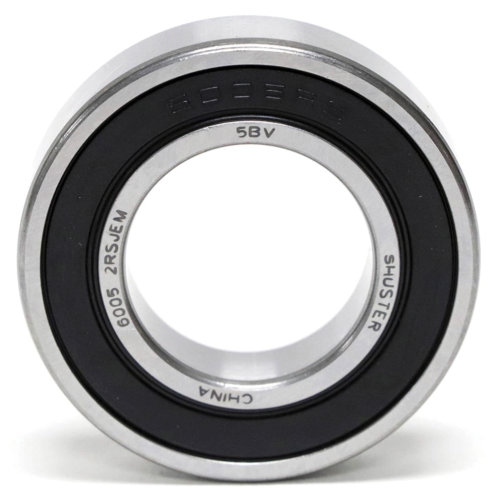 Shuster - 6011 2RS JEM, 55mm Bore Diam, 90mm OD, Double Seal Deep Groove Radial Ball Bearing - Exact Industrial Supply