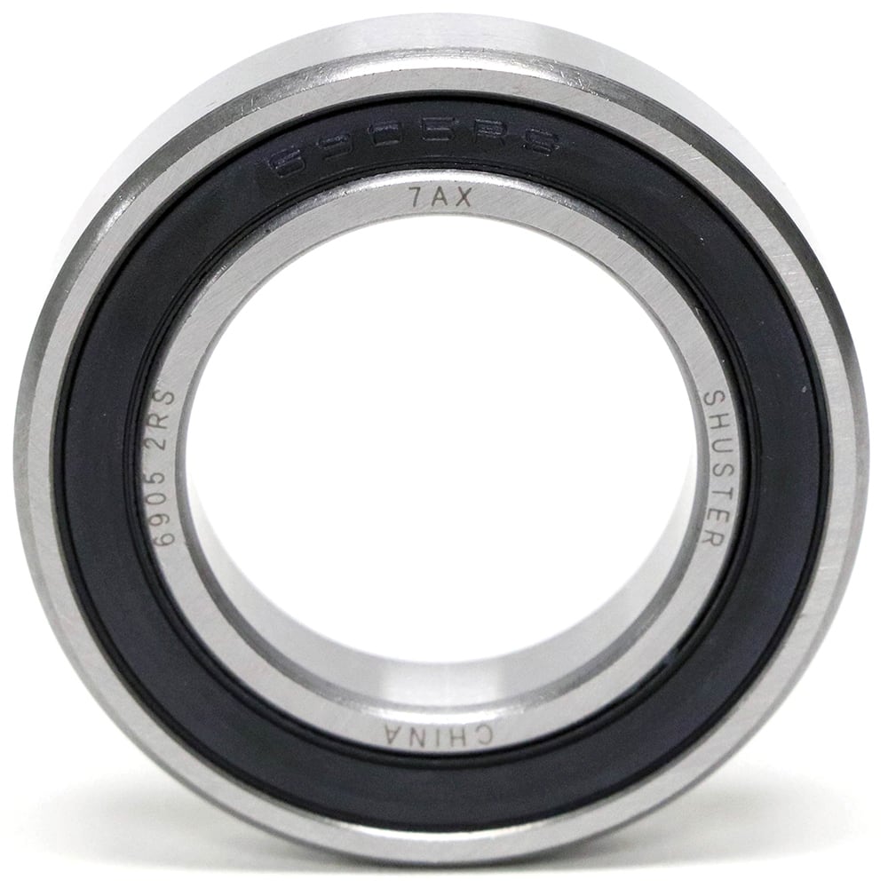 Shuster - 6905 2RS, 25mm Bore Diam, 42mm OD, Double Seal Deep Groove Radial Ball Bearing - Exact Industrial Supply