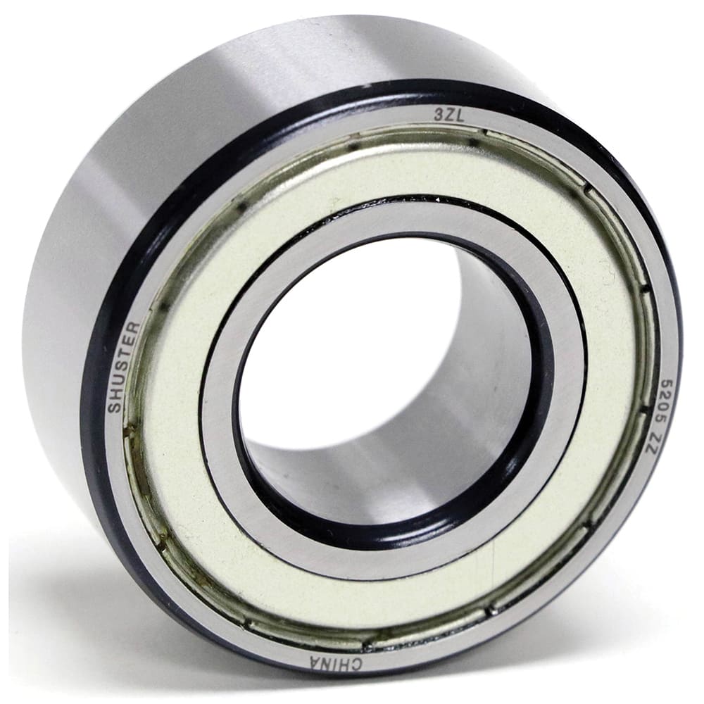 Shuster - 5210 ZZ, 50mm Bore Diam, 90mm OD, Double Shield Angular Contact Radial Ball Bearing - Exact Industrial Supply