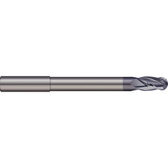 Micro 100 - Ball End Mills; Mill Diameter (mm): 2.00 ; Mill Diameter (Decimal Inch): 0.0787 ; Number of Flutes: 2 ; Length of Cut (mm): 2.0000 ; Length of Cut (Decimal Inch): 0.0787 ; Material: Solid Carbide - Exact Industrial Supply