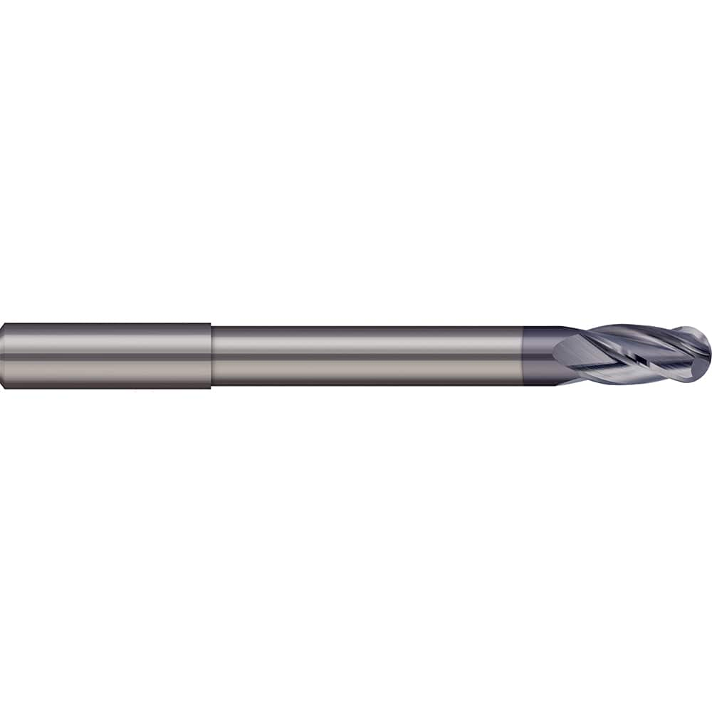 Micro 100 - Ball End Mills; Mill Diameter (mm): 4.00 ; Mill Diameter (Decimal Inch): 0.1575 ; Number of Flutes: 2 ; Length of Cut (mm): 5.0000 ; Length of Cut (Decimal Inch): 0.1969 ; Material: Solid Carbide - Exact Industrial Supply