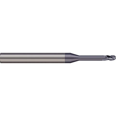 Micro 100 - Ball End Mills; Mill Diameter (mm): 4.00 ; Mill Diameter (Decimal Inch): 0.1575 ; Number of Flutes: 2 ; Length of Cut (mm): 5.0000 ; Length of Cut (Decimal Inch): 0.1969 ; Material: Solid Carbide - Exact Industrial Supply