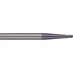 Micro 100 - 1/4" Diam, 3/4" LOC, 3 Flute Solid Carbide Ball End Mill - Exact Industrial Supply