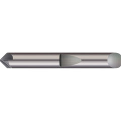 Micro 100 - 1/4" Diam 120°/60° 6-Flute Single End Solid Carbide Chamfer Mill - Exact Industrial Supply