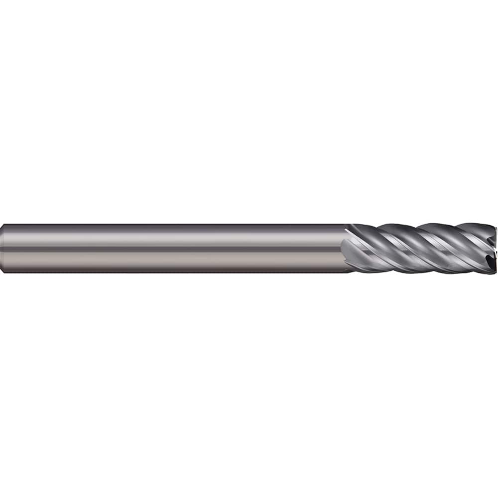 Corner Radius End Mill: 5/8″ Dia, 1-1/4″ LOC, 0.06″ Radius, 5 Flutes, Solid Carbide 3-1/2″ OAL, 5/8″ Shank Dia, 38 ° Helix, Bright/Uncoated, Corner Radius End