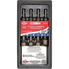 Mayhew - 1" Head Width, 6" OAL, Specialty Hammer Set - Round Drive, Round Shank, Steel - Makers Industrial Supply