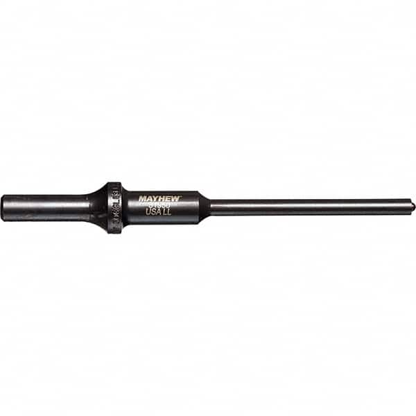 Mayhew - 1/4" Head Width, 6" OAL, Roll Pin Punch - Round Drive, Round Shank, Steel - Makers Industrial Supply