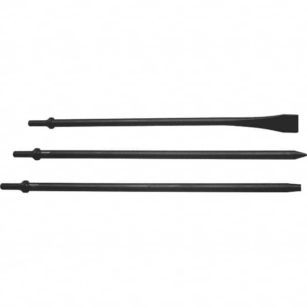 Mayhew - 1-1/8" Head Width, 18" OAL, Long Punch & Scraper Set - Round Drive, Round Shank, Steel - Makers Industrial Supply