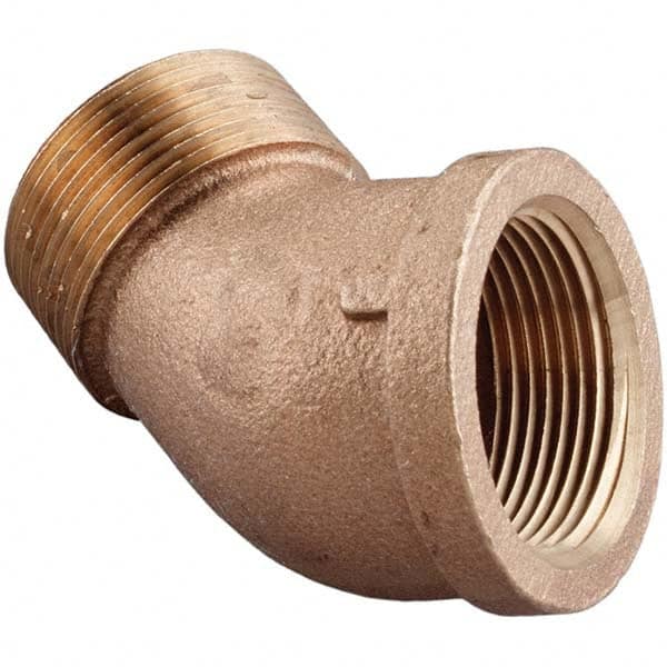 Merit Brass - Brass & Chrome Pipe Fittings Type: 90 Street Elbow Fitting Size: 1/4 - Makers Industrial Supply