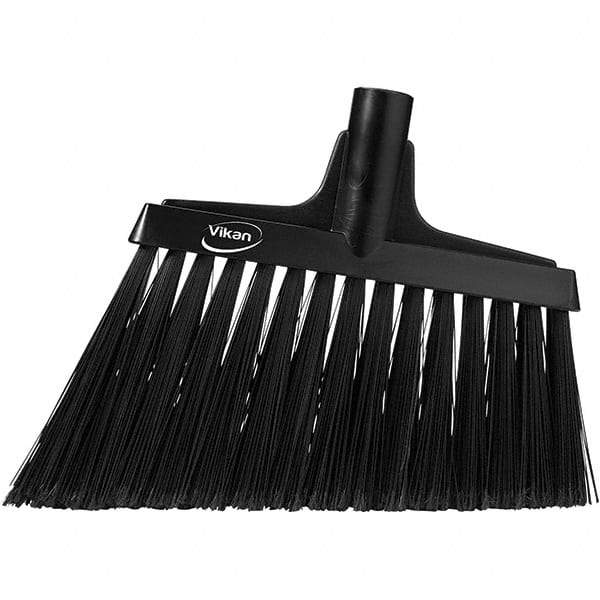 Vikan - 11-1/2" Wide, Black Polyester Bristles, Angled Broom - Flagged, Water Resistant - Makers Industrial Supply