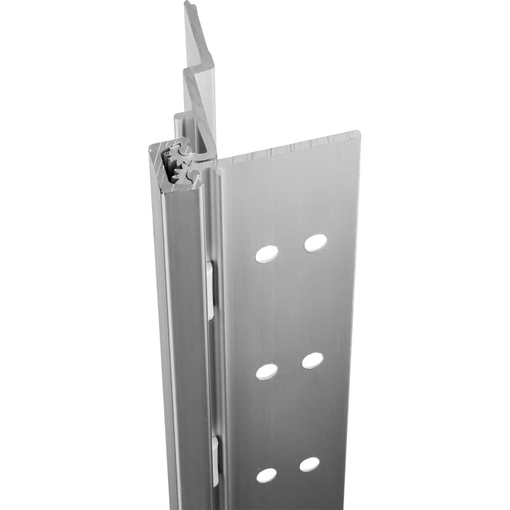 Piano Hinge: Half Surface, 4.7188″ Wide, 79″ Long, 0.112″ Thick Aluminum, Clear Anodized Finish