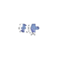 Replaceable Drill Tip:  DMP143 AH9130,  140 &deg N/A TiAlN Finish,  No