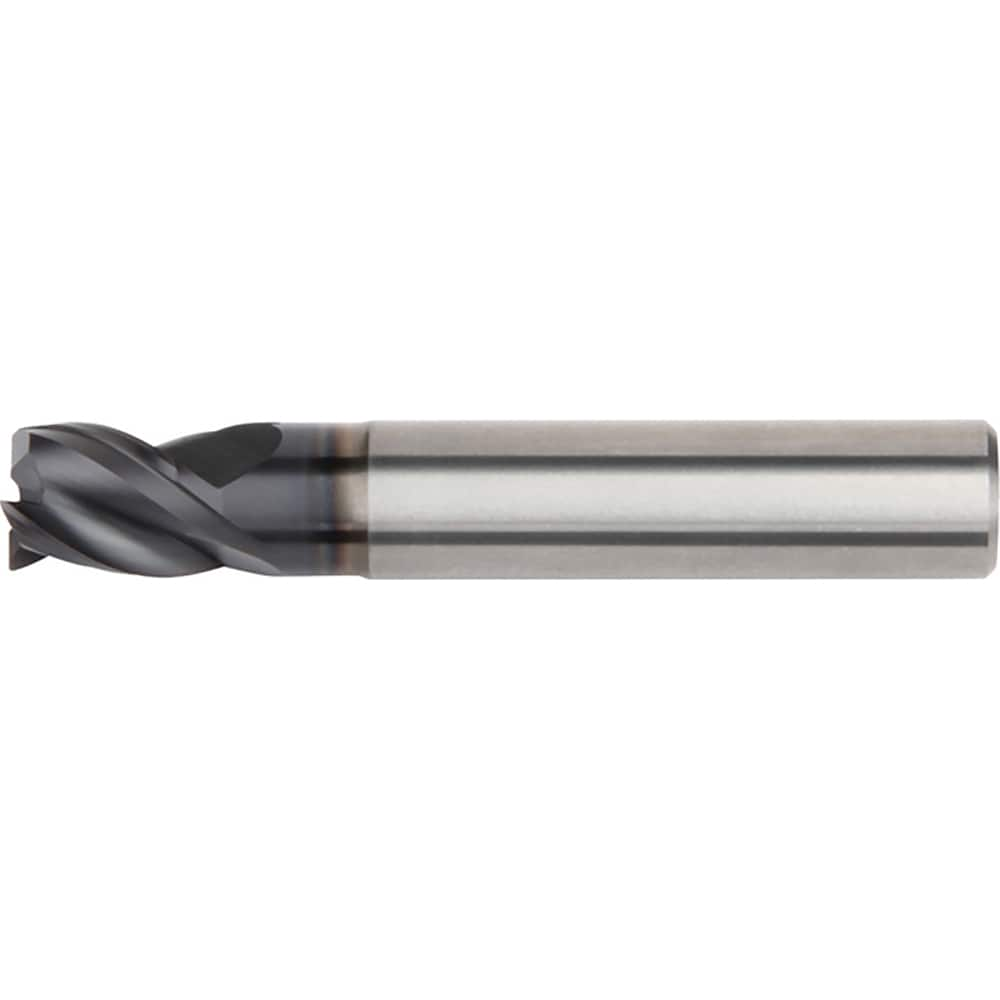 Corner Radius End Mill: 0.4606″ Dia, 3 Flutes, Solid Carbide 45 ° Helix, AlTiN Coated, Corner Radius End, Series MT601